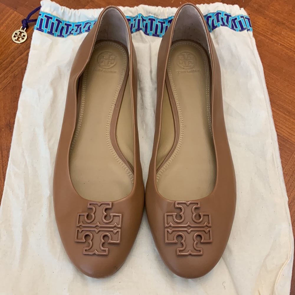 SOLD Tory Burch Melinda Powder Coated Ballet Flats in Blond